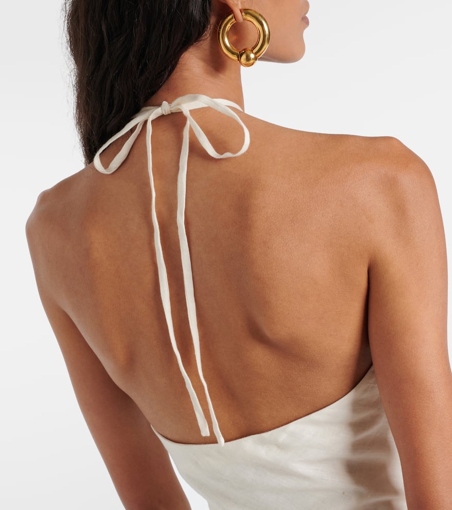 Simkhai Hansel halterneck linen maxi dress