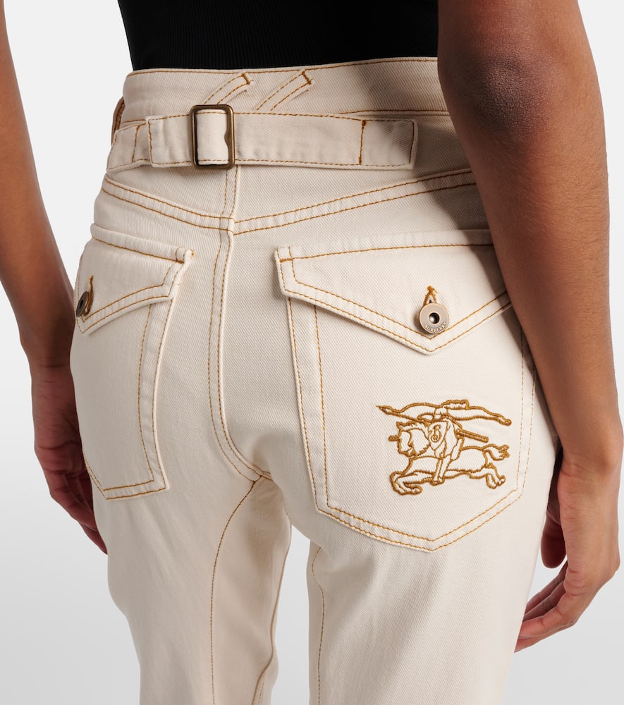 Embroidered flared jeans