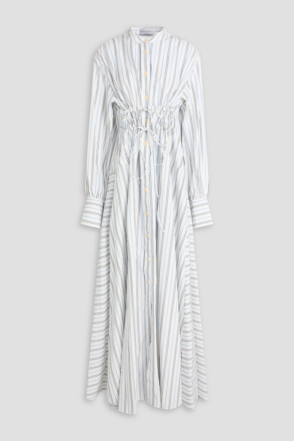 Striped cotton maxi dress - White - UK 12
