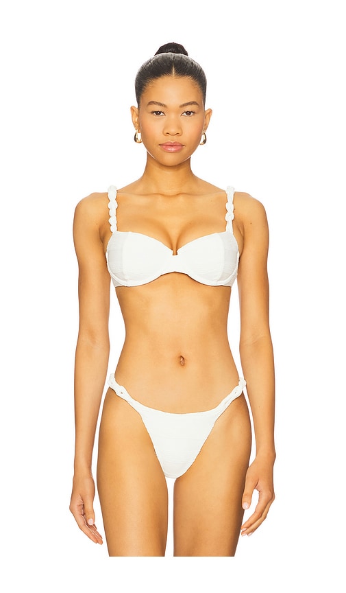 Vix Swimwear Leanne Nissi Bikini Top in White. -  S also in L