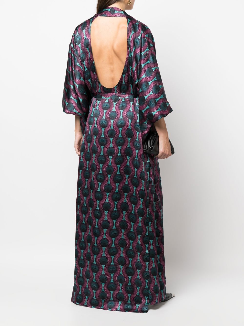 Robe de kimono de soie imprimée Ozwald Boateng