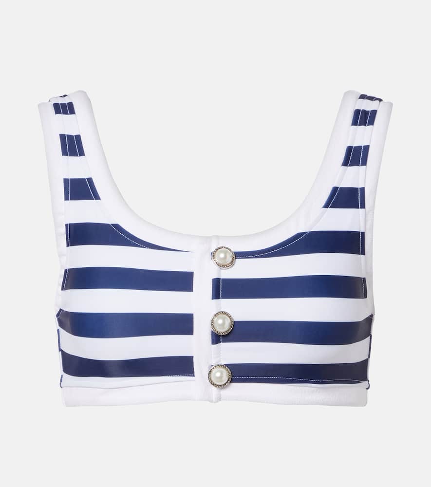 Grace striped bikini top