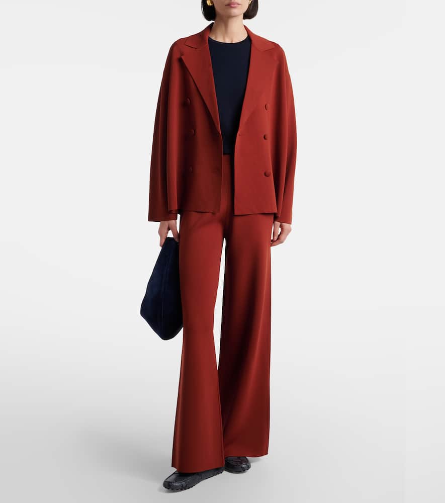 Jersey wide-leg pants