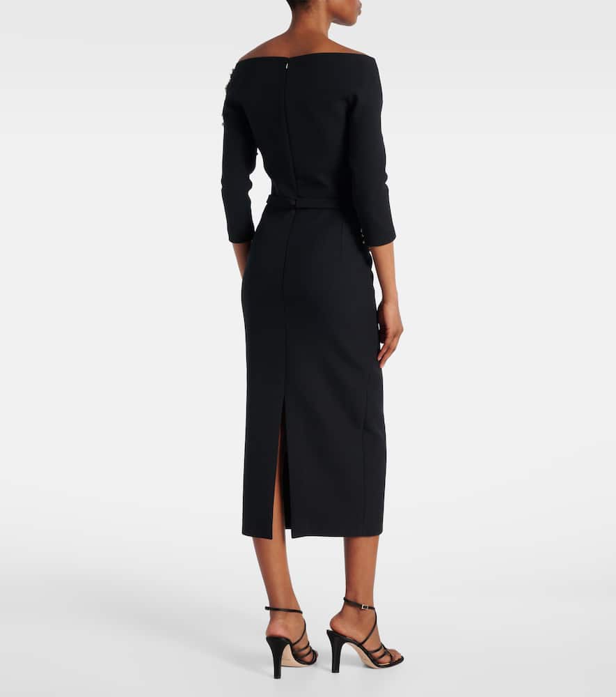 Linda crystal-embellished midi dress