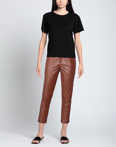 Woman Pants Tan Size 4 Polyurethane, Polyester