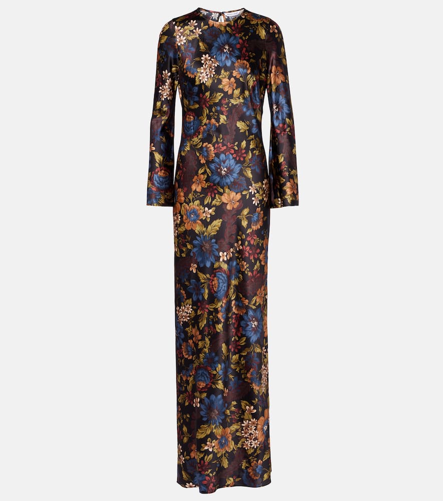 Gemma floral silk-blend maxi dress