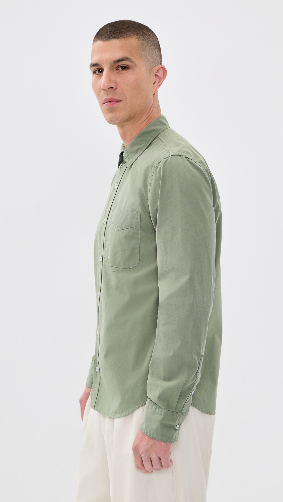 Poplin Standard Button Down Shirt Lichen