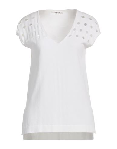 Woman Sweater White Size 4 Cotton