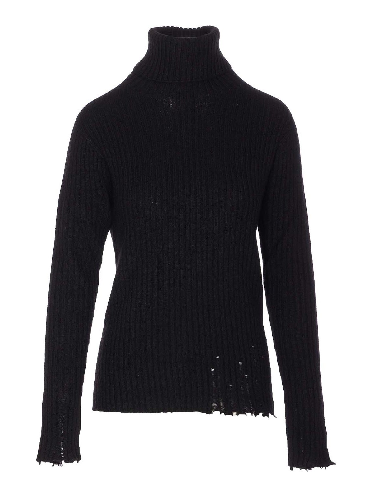 Black High Neck Rib Top