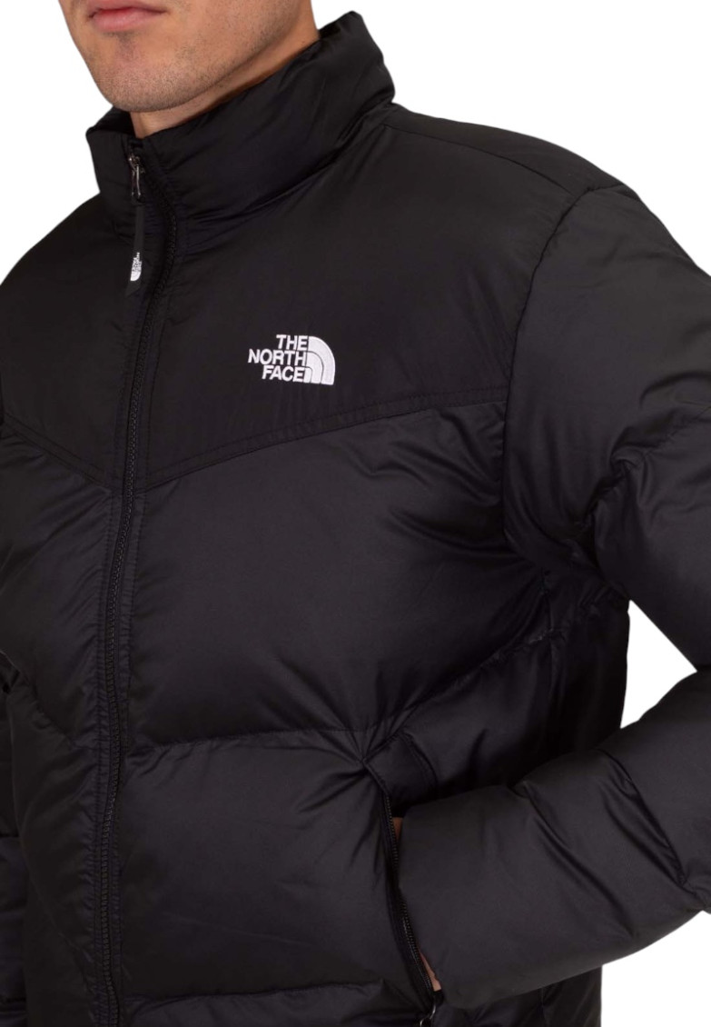 Black Quilted Mock Collar Jacket