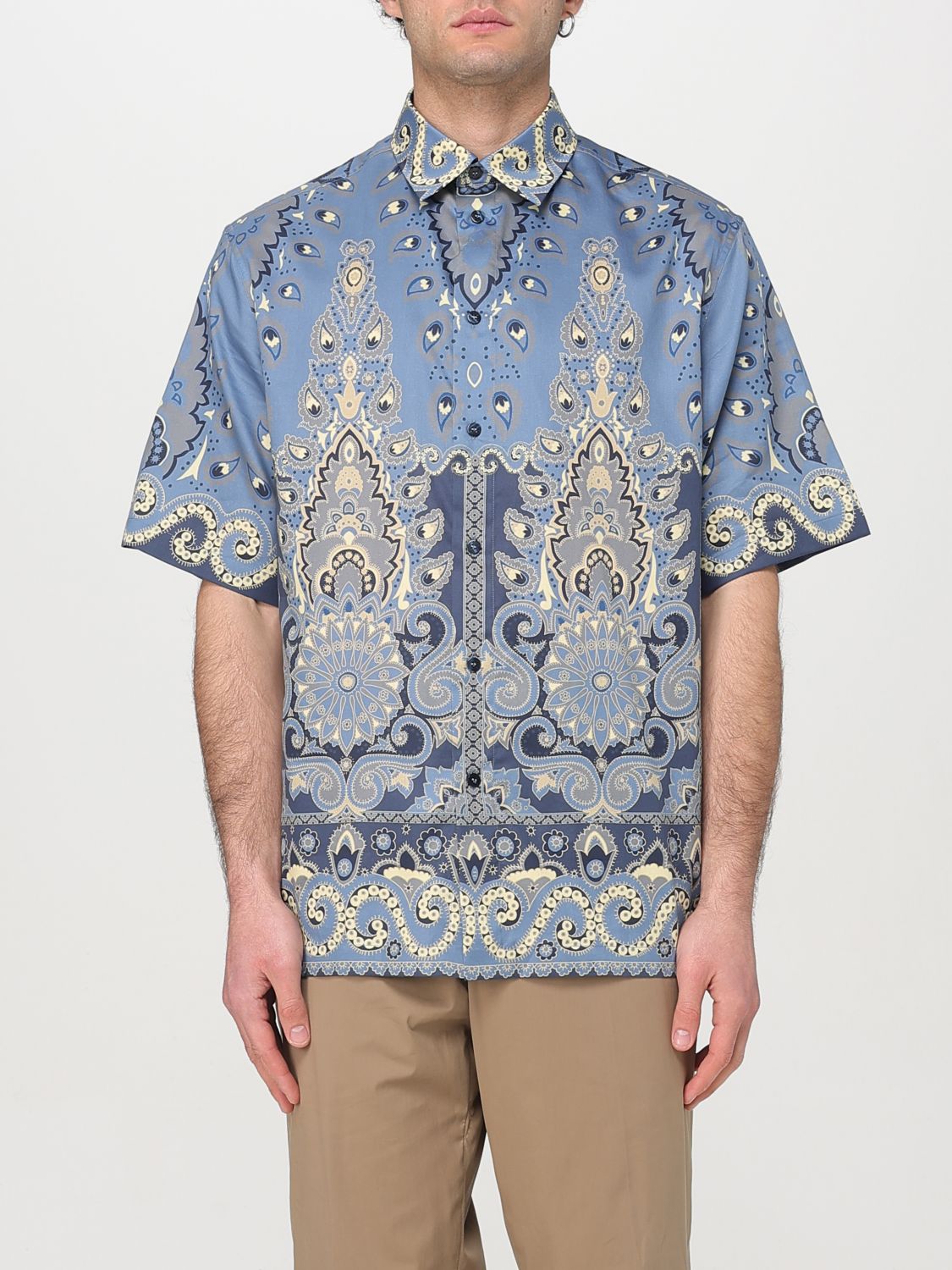 Paisley-print shirt - Blue