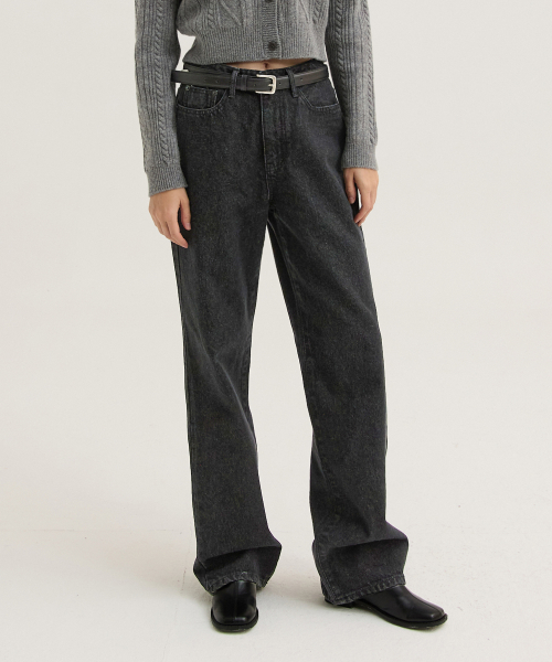 W50 Wide Denim Pants_White