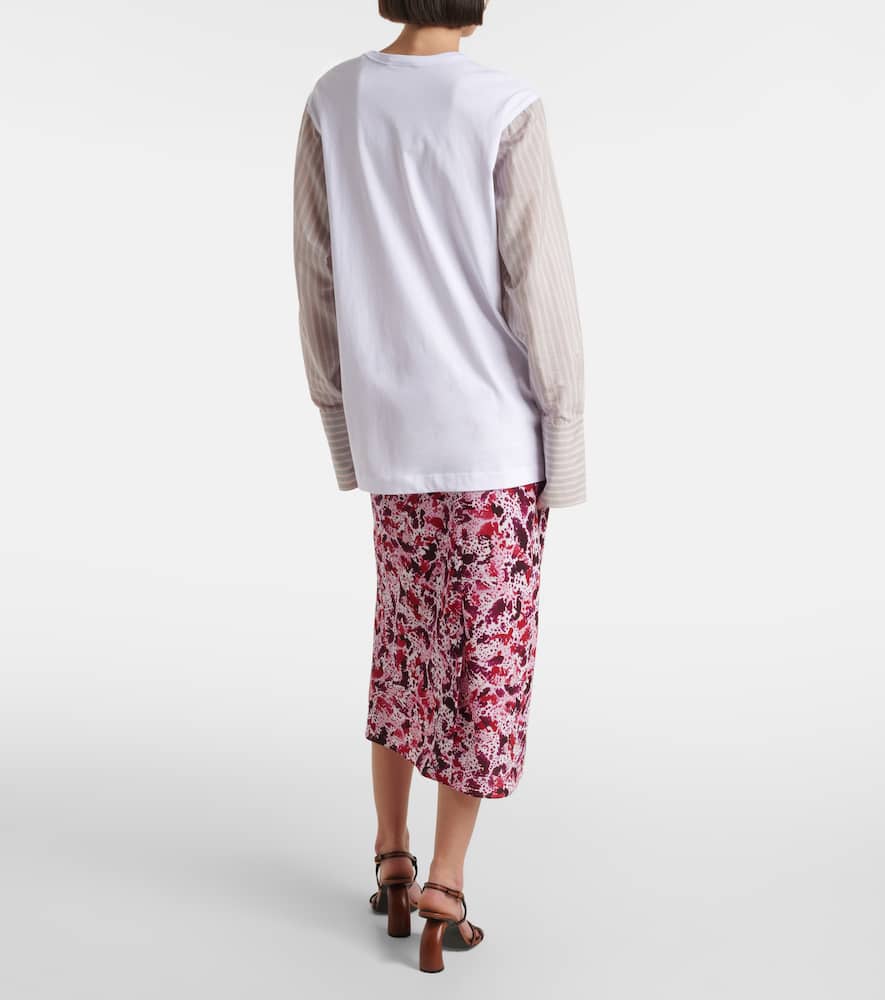 Dries Van Noten Deconstructed cotton-blend T-shirt