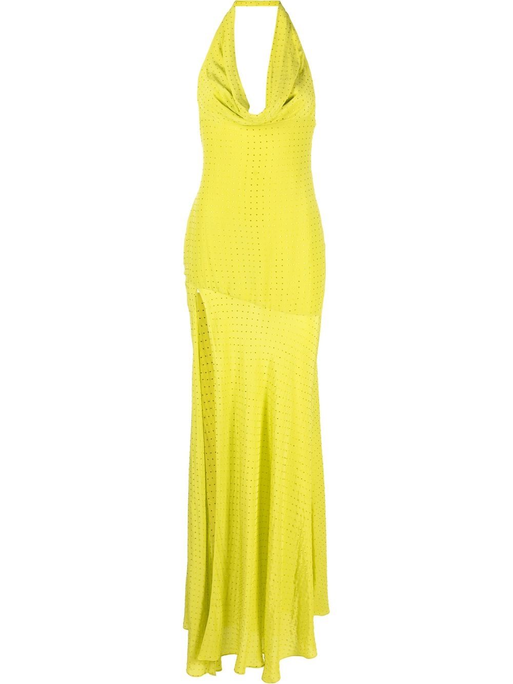 Halter-neck gown - Green