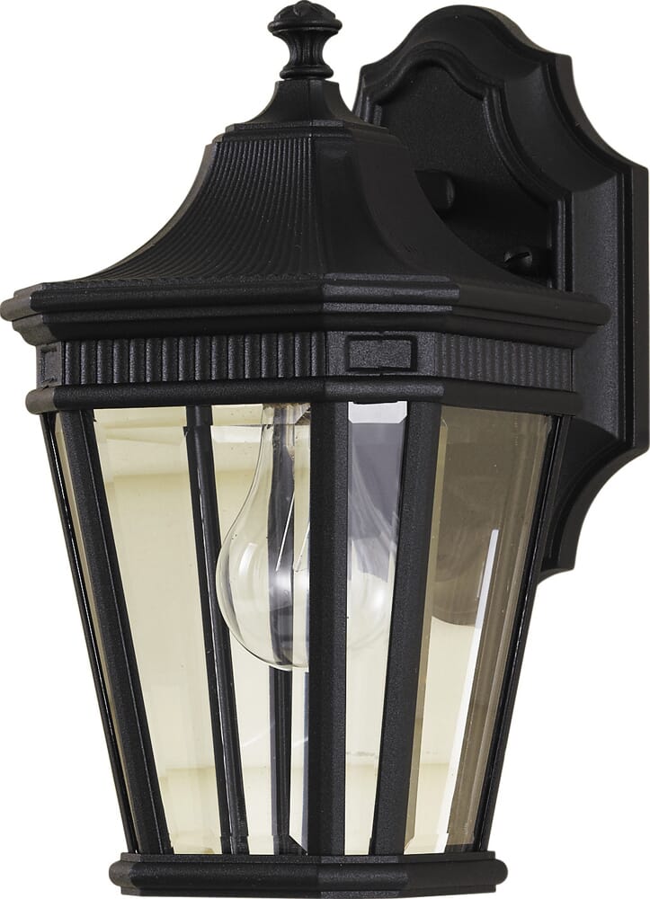 Black One Light Outdoor Wall Lantern from the Cotswold Lane Collection