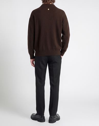 Man Sweater Chocolate brown Size L Wool, Cashmere