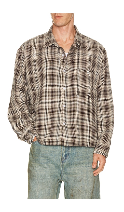 DRMERS CLUB Flannel Shirt in Black. S. Also in M, L, XL/1X