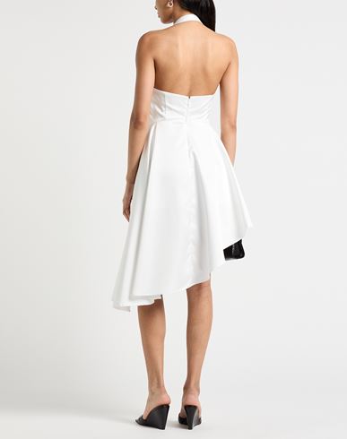 Woman Midi dress White Size 10 Polyester