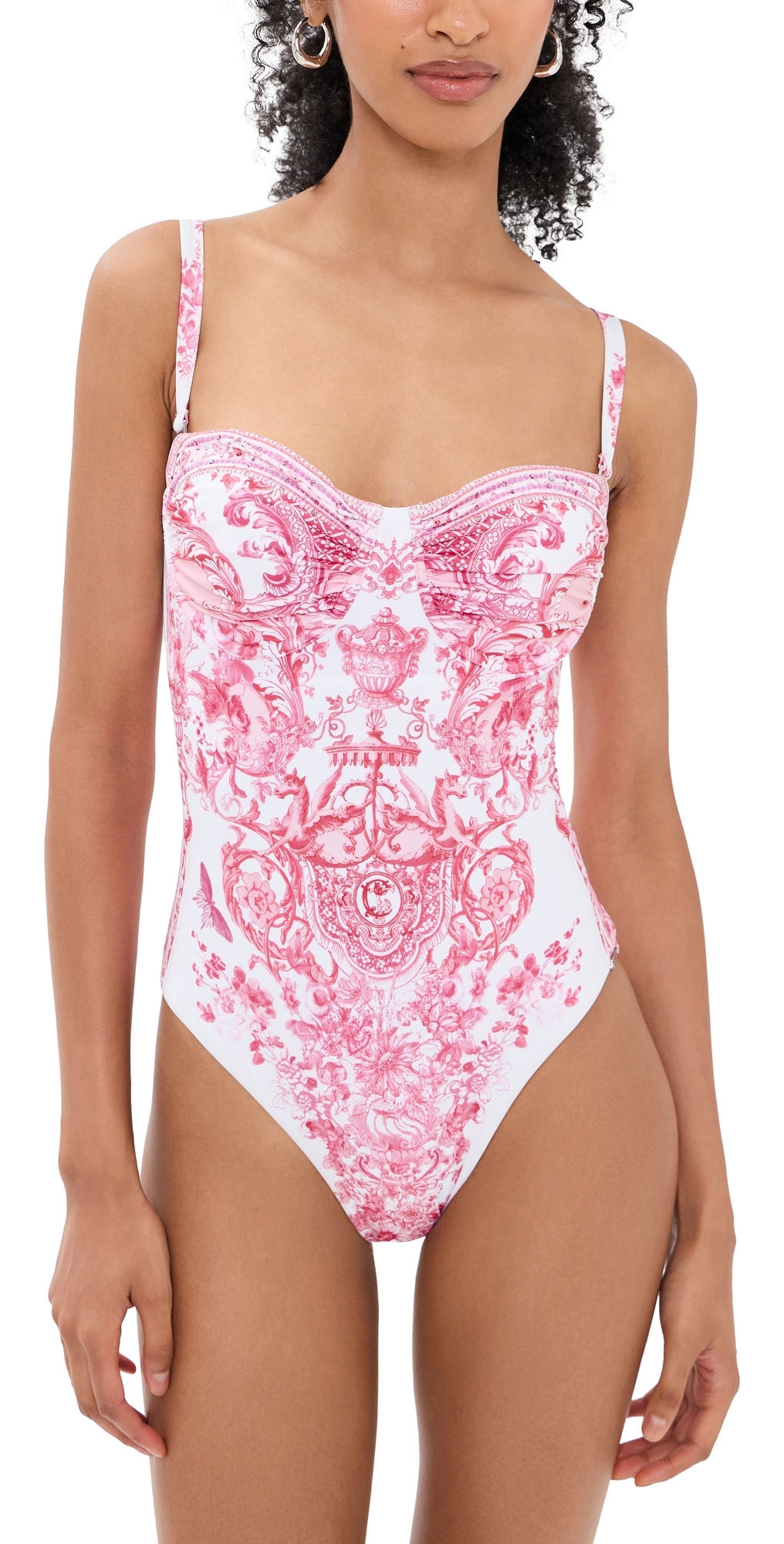 Ruched Underwire Cup One Piece Livin La Vida Rosa