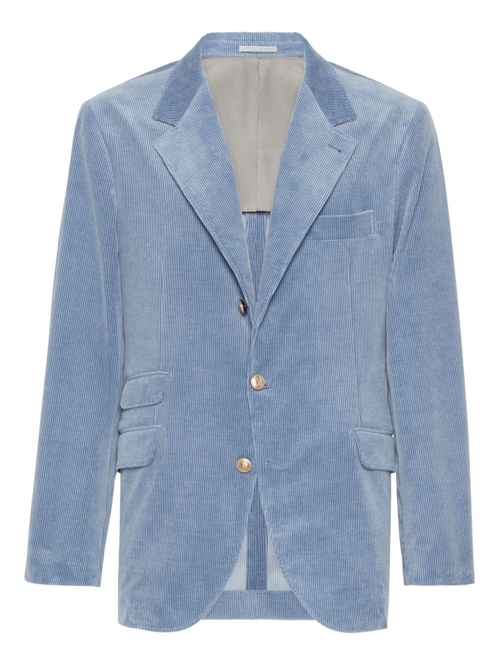 Corduroy single-breasted blazer - Blue