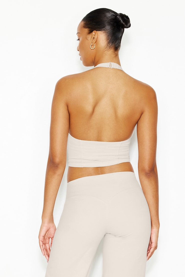 Active High Neck Tank Top - White - Women Clothing