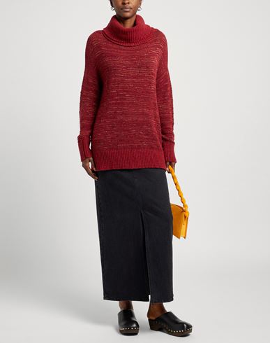 Nenè Woman Sweater Burgundy Size 8 Virgin Wool, Polyamide, Metallic fiber