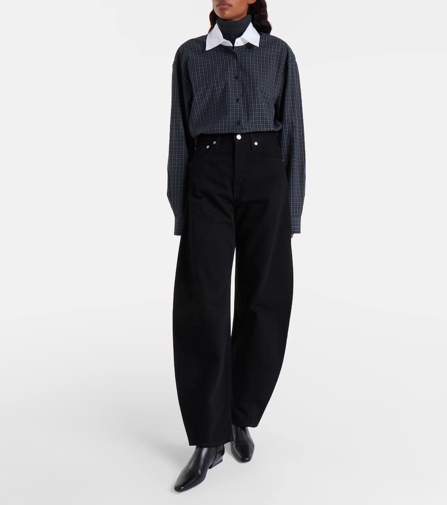 Luna Pieced mid-rise barrel-leg jeans