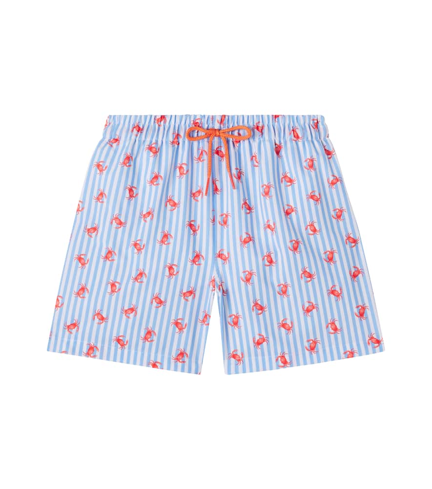 Bravo printed striped swim trunks