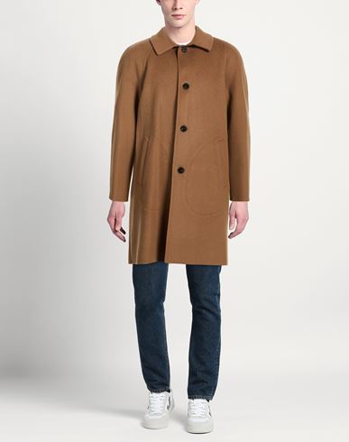 Paltò Fabbrica Man Coat Camel Size 40 Wool, Nylon