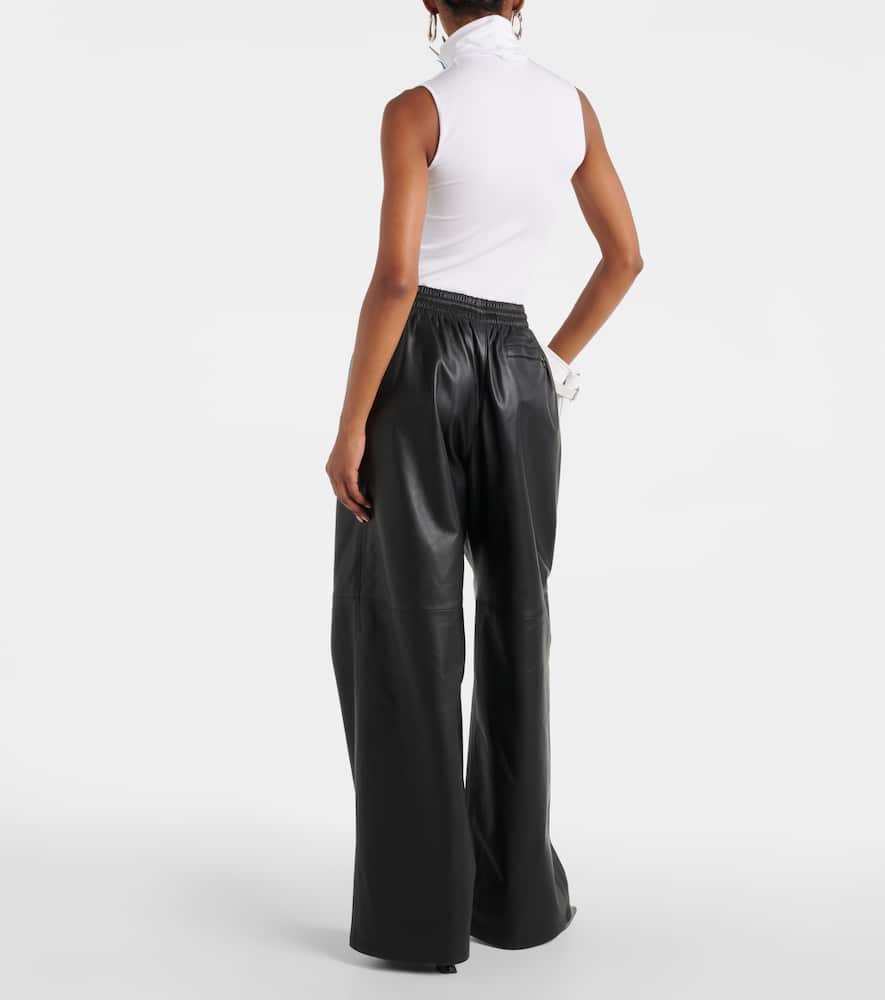 Wardrobe. NYC Leather wide-leg pants