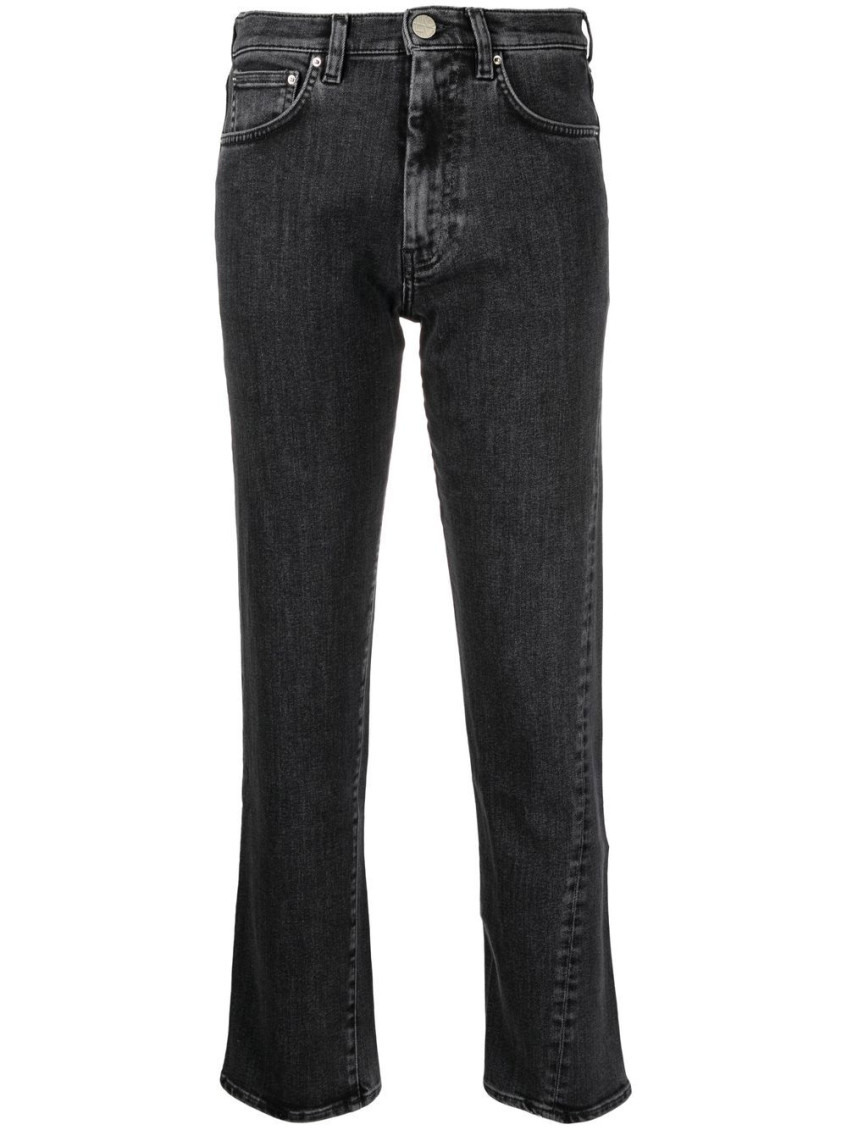 Twisted-seam straight-leg jeans - Grey