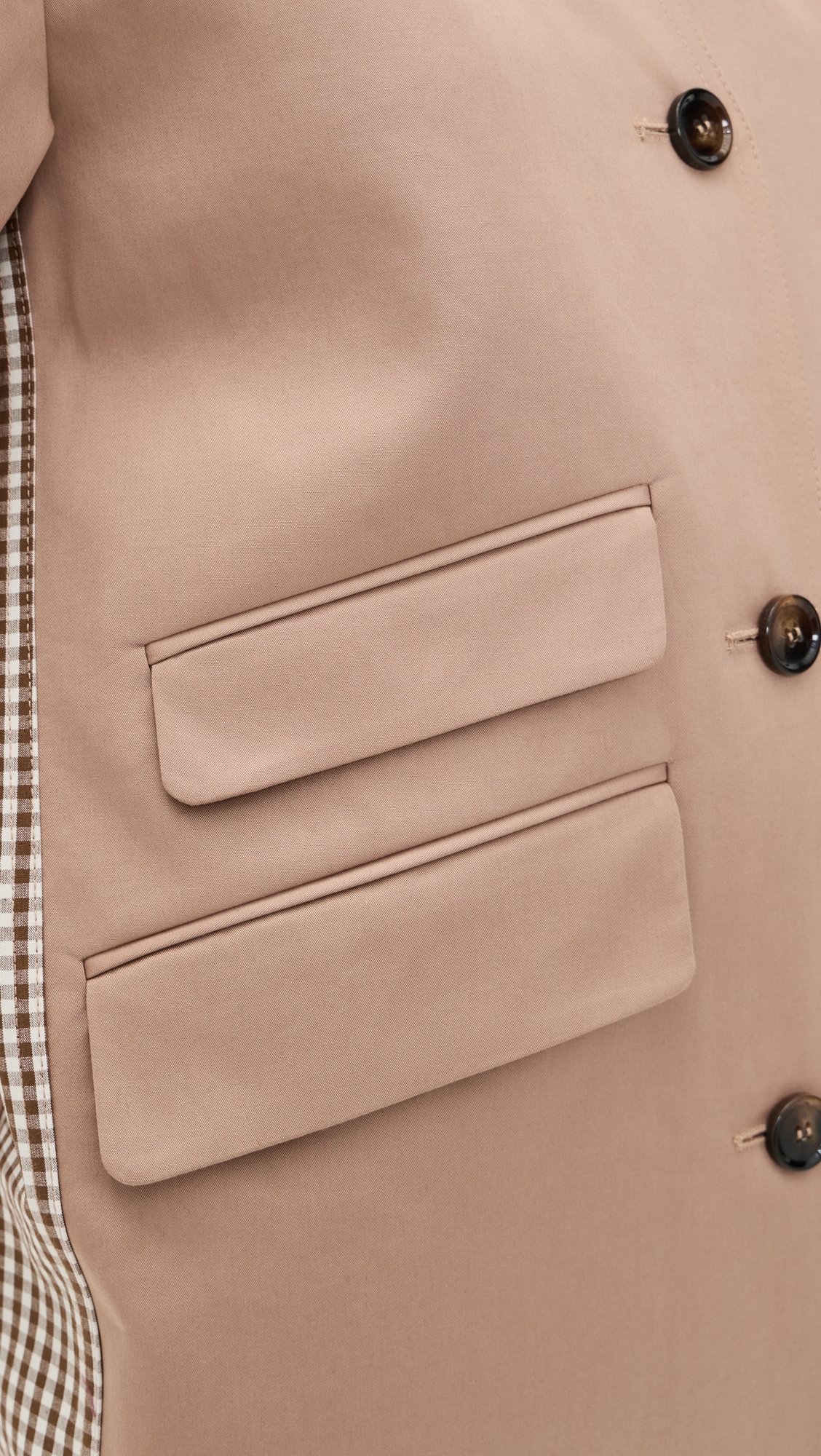 Dagny Check Coat Portabella Camel Check