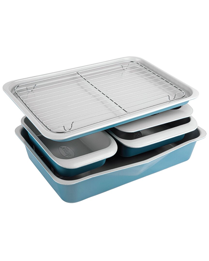 6pc Nonstick Ceramic Stackable Bakeware Set