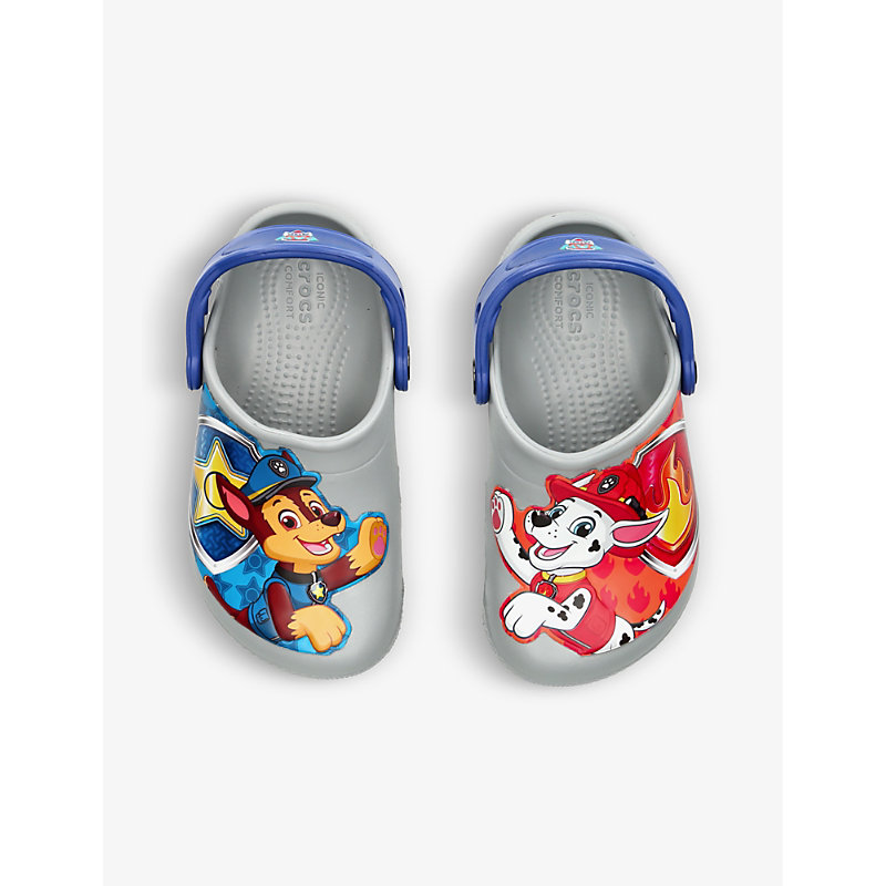 Boys Grey Kids Paw Patrol Perforated Rubber Clogs 6 Months
