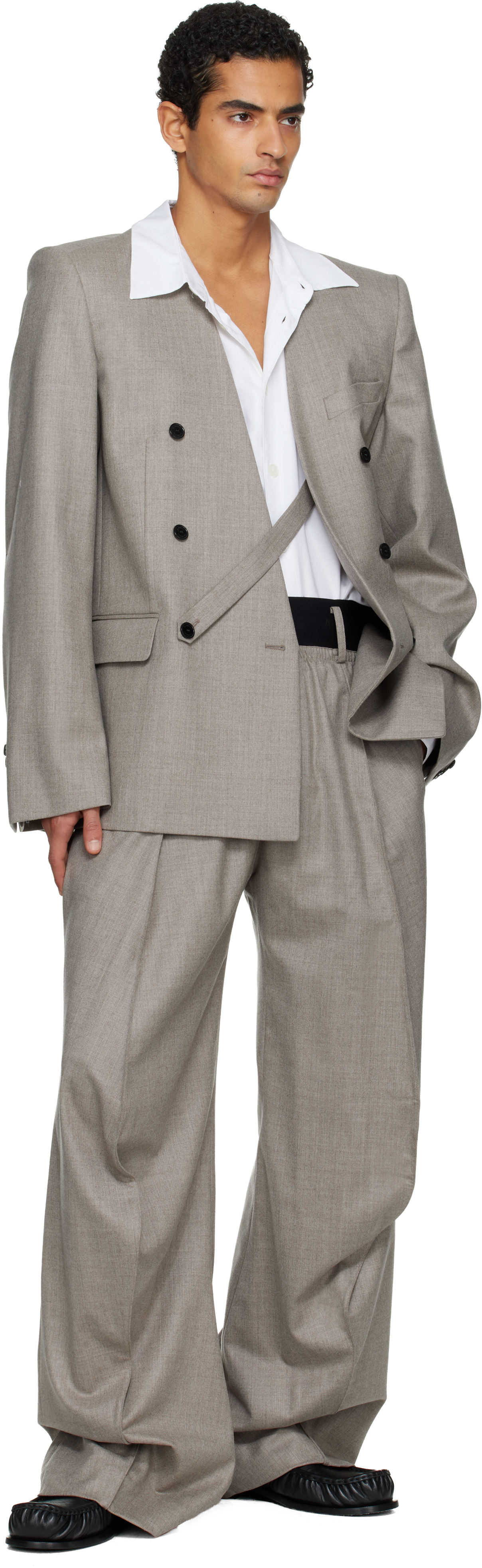 Taupe Minimalist Tailored Blazer