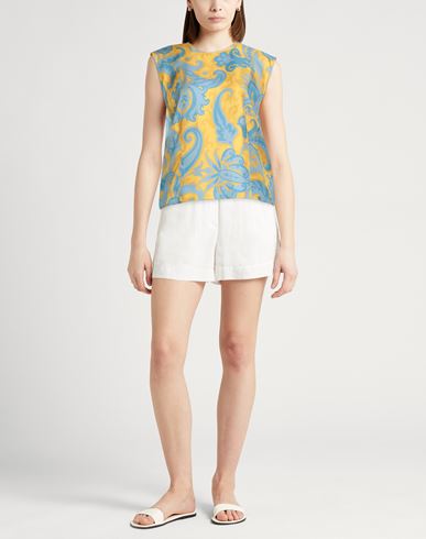 Woman Top Yellow Size 4 Silk