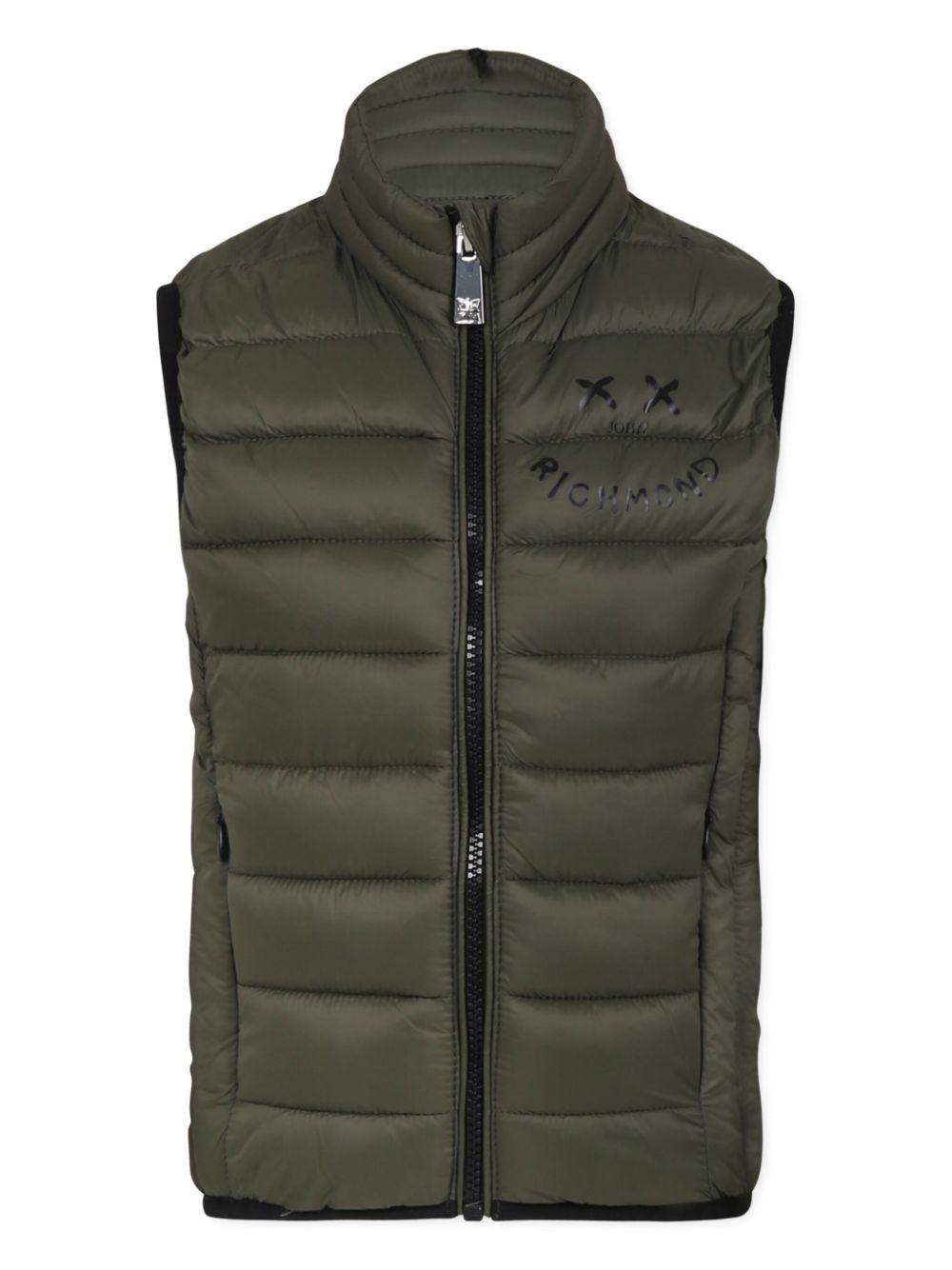 Logo-print gilet - Green