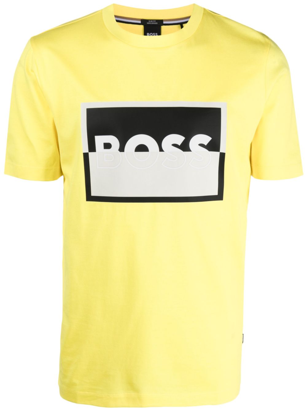 Logo-stamp slim-fit T-shirt - Yellow