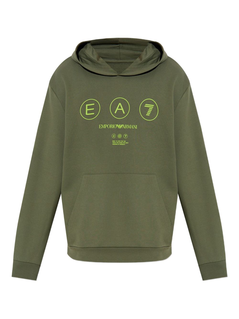 Logo-print hoodie - Green