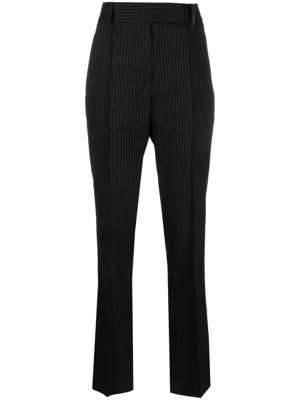 High-waisted tailored trousers - Black