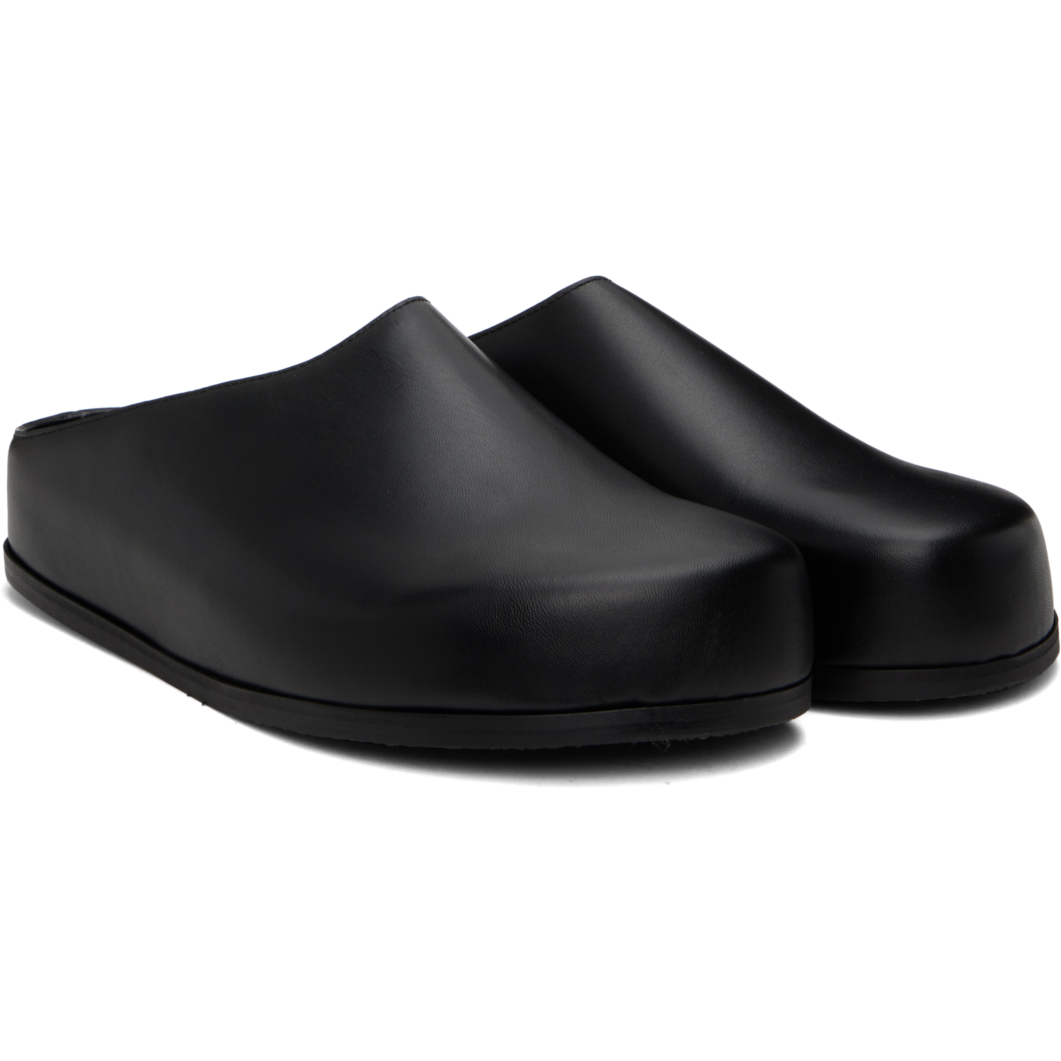 Black Wearing Clog Loafers