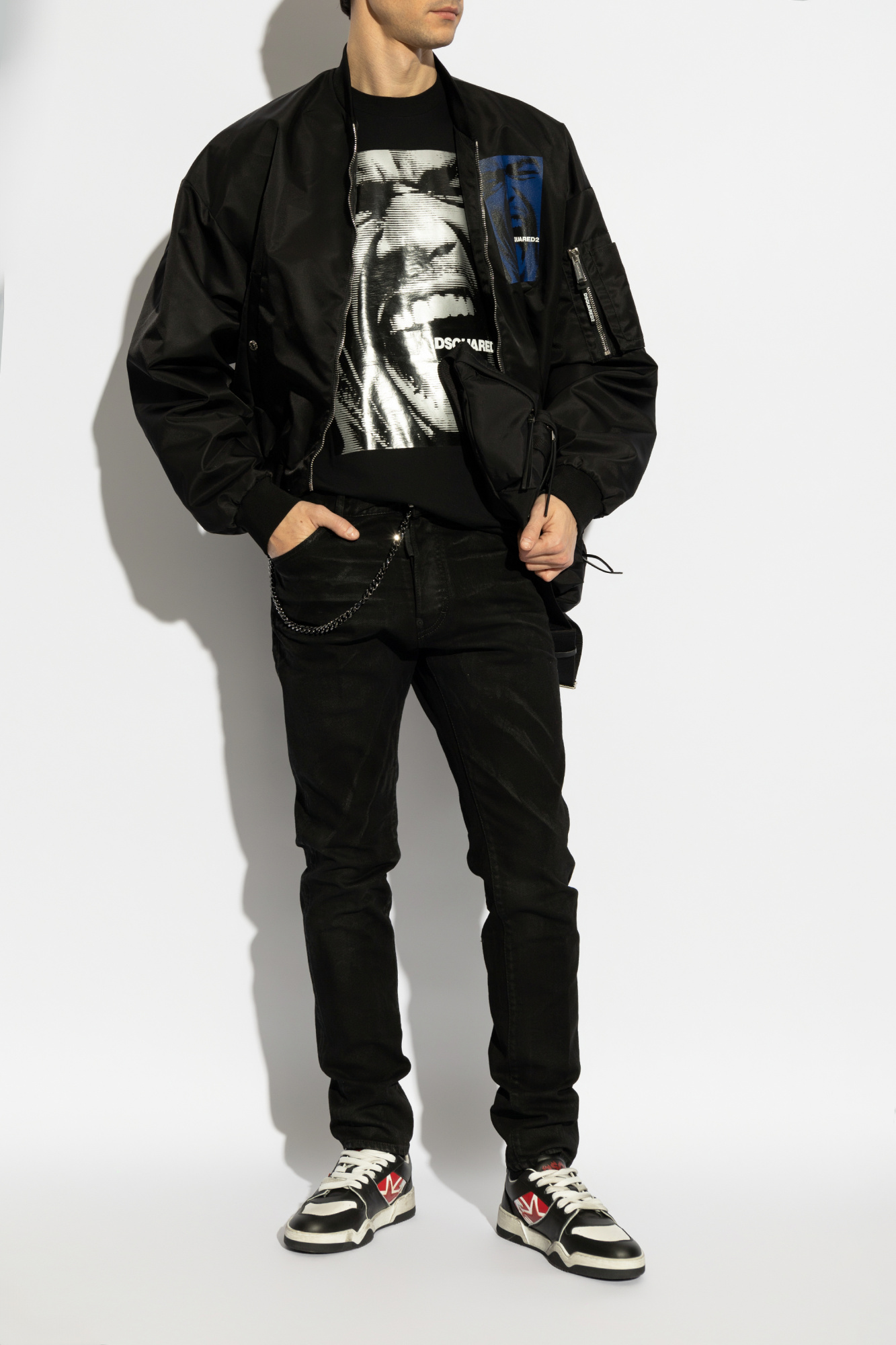 Jacket Type Bomber, Men's, Black