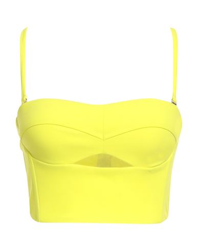 Woman Top Lime green Size 2 Polyester, Elastane