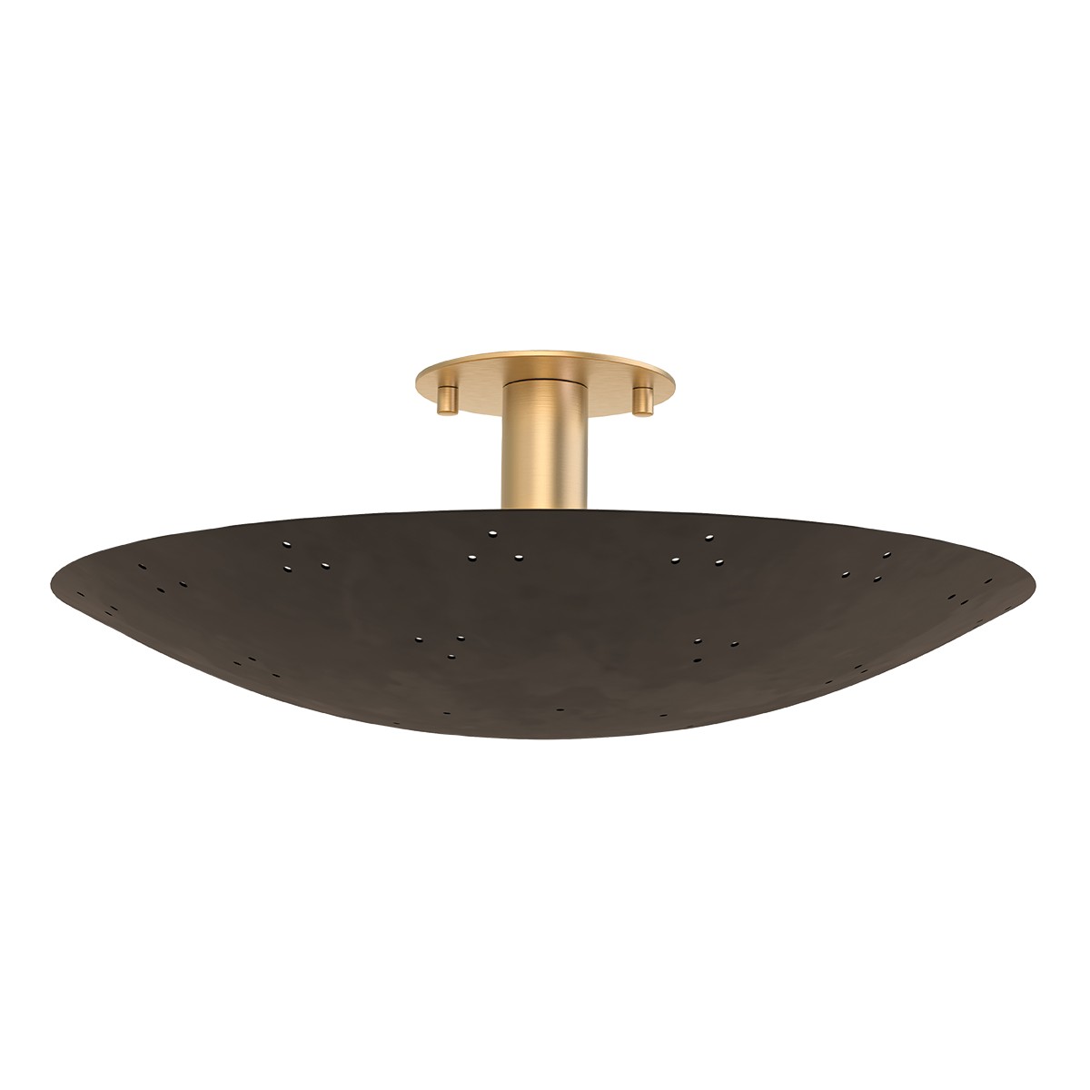 Vintage Brass Bronze Flush Mount from the Bern Collection