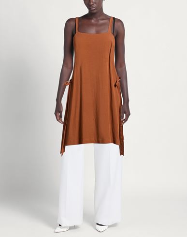 Woman Top Brown Size S Viscose, Linen