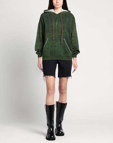 Woman Sweatshirt Military green Size M/L Cotton