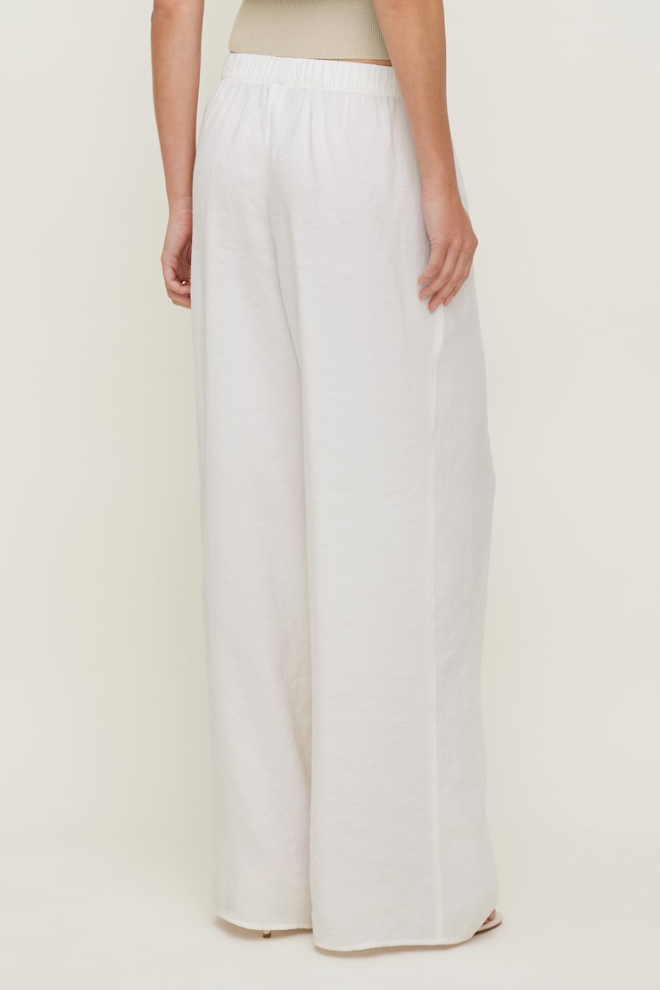 Priya Wide Leg Pants - White - Women Clothing