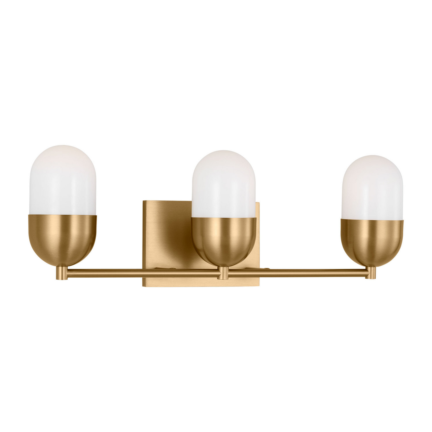 Satin Brass Bathroom Vanity Light from the Foster Collection