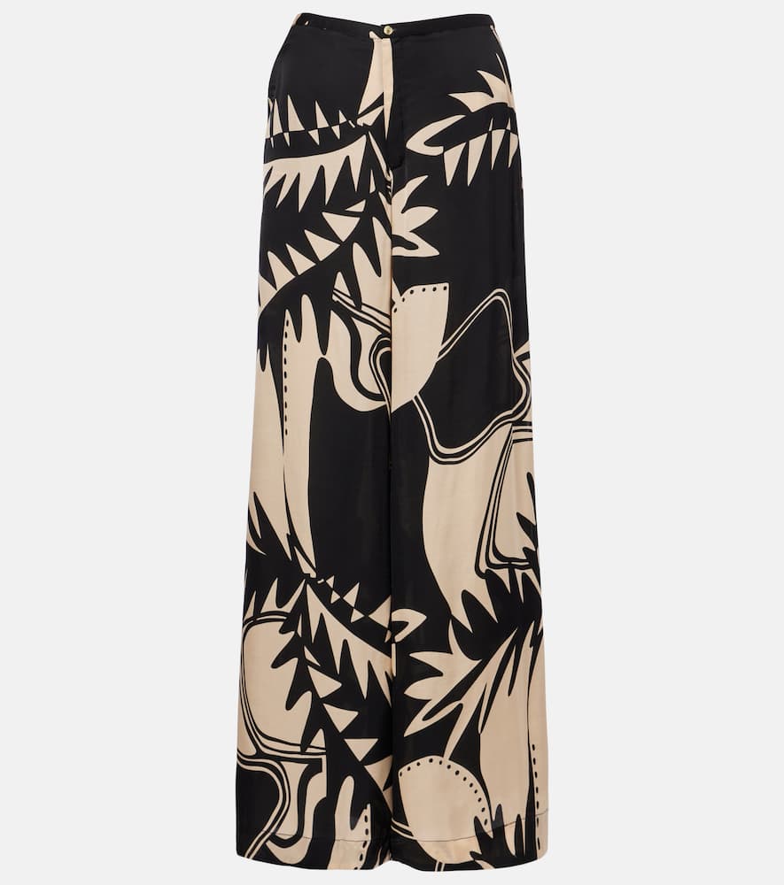 Clea printed wide-leg pants