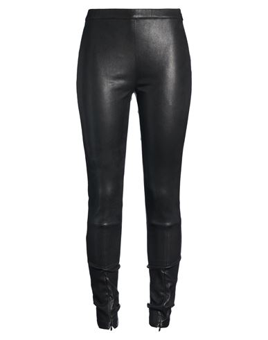 Woman Pants Black Size 2 Lambskin